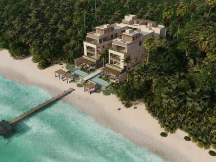 Bahia conjunto residencial frente a la playa en tulum